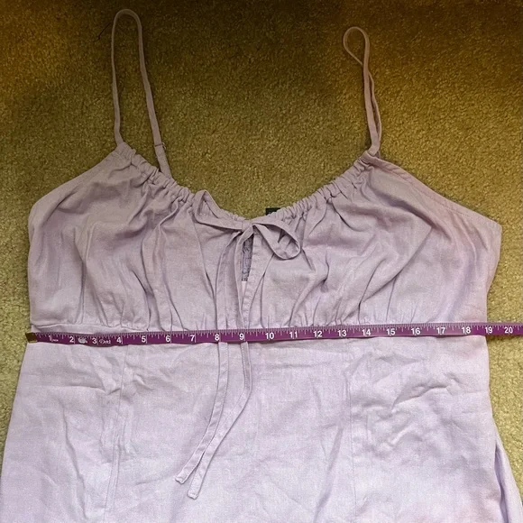 Wild Fable Women’s Ruched Linen Slip Dress Lavender NWT Target Plus - Picture 7 of 10